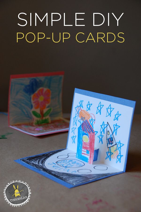 an easy pop up card made with simple diy pop - up cards for kids