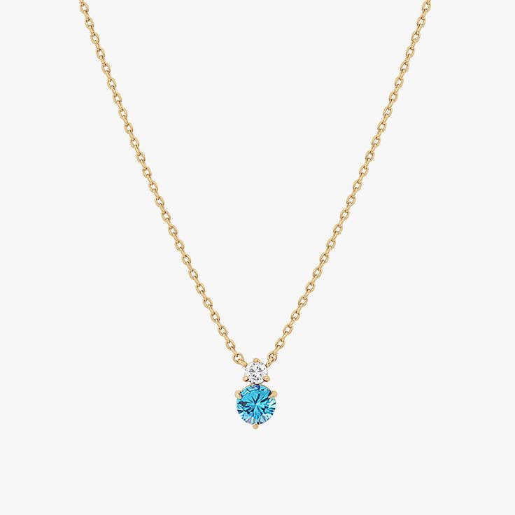 Our Deux Birthstone Necklace is an easy way to add color and meaning to your look. This necklace features a classic chain and small gemstone detail, which makes for a perfect personal gift. - Gold plating over brass- Cubic Zirconia - 12 months Birthstones - Adjustable chain length is 16" to 18" - Available in Yellow Gold only Color And Meaning, Birthstones By Month, Cultured Pearl Bracelet, Aquamarine Crystal, Circle Pendant Necklace, Birthstone Pendant, Medallion Necklace, Circle Pendant, Jewelry Cleaner