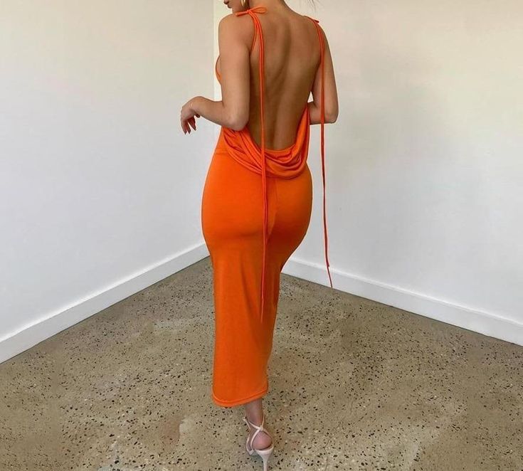 Majorca Dress Available in Orange and Green Beach Dress Summer, Drape Maxi Dress, Backless Maxi Dress, Looks Party, Dress Women Elegant, Costume Intero, فستان سهرة, Backless Maxi Dresses, Linnet