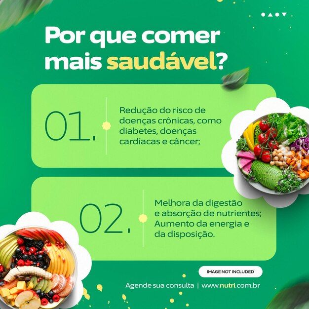 a green poster with three different types of food