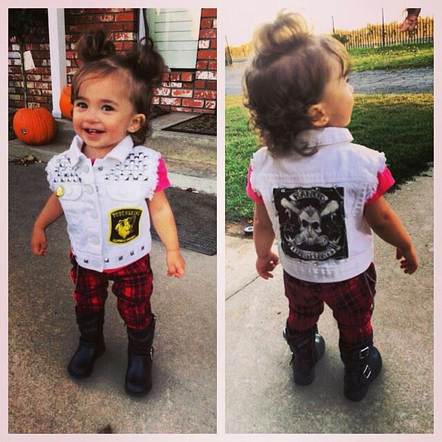 Punk Rock Halloween Baby Punk Rock Baby, Rockabilly Baby, Frankenstein Costume, Baby Momma, Rock Baby, Halloween Baby, Kids Styles, Punk Rock Fashion, Biker Chick