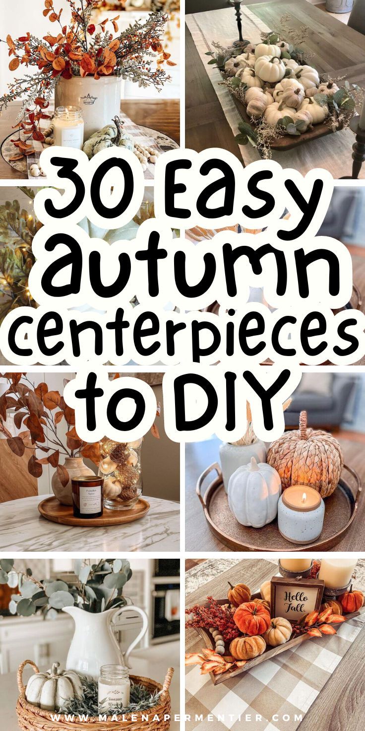 fall centerpieces for table diy Easy Fall Centerpieces For Table, Easy Fall Centerpieces, Easy Outdoor Projects, Fall Centerpiece Ideas, Fall Centerpieces For Table Diy, Fall Candle Centerpieces, Pumpkin Table Centerpiece, Rustic Fall Centerpieces, Fall Candles Diy