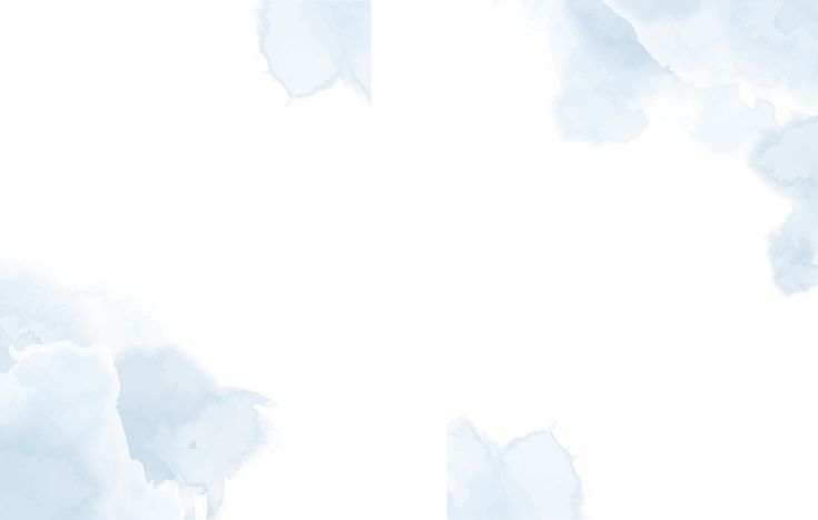 an abstract blue and white background with watercolor stains