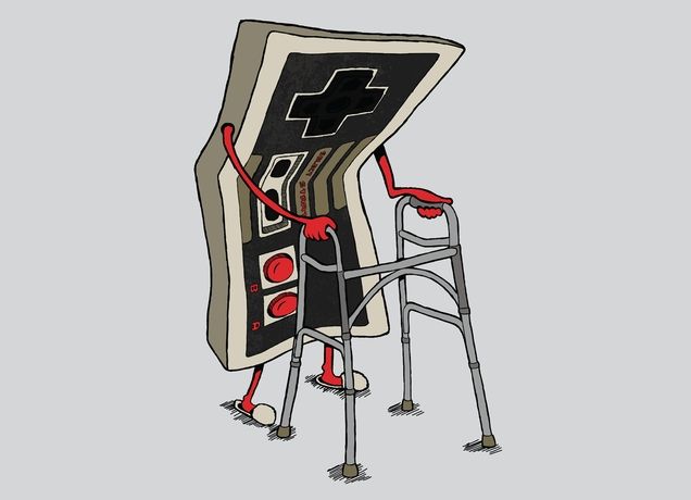 an old computer game console with a ladder attached to it