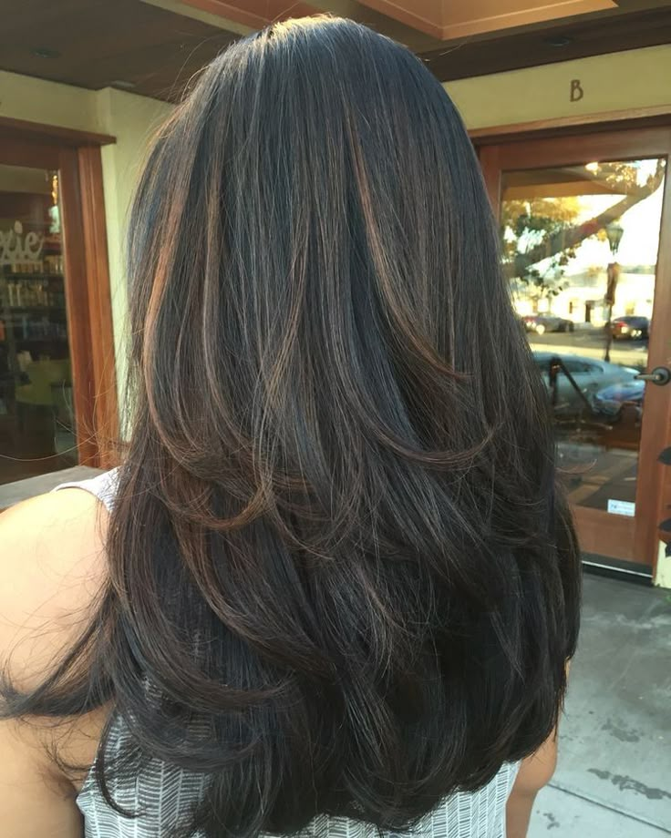 Summer Haircuts, Haircuts Straight Hair, Long Layered Hair, Haircuts For Long Hair, Dark Brown Hair, Long Hair Cuts, Layered Hair, Balayage Hair, Gorgeous Hair