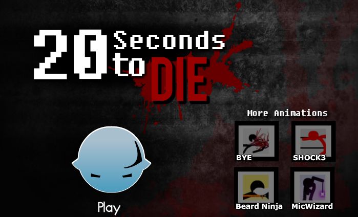 the title screen for 28 seconds to die