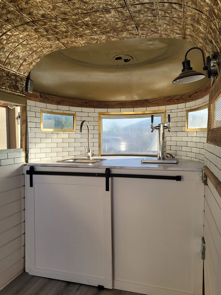 Hitching Post AZ Horse Box Catering Trailer Interior, Horse Trailer Kitchen Diy, Old Horse Trailer Ideas, Horse Box Bar Interior, Mobile Horse Trailer Coffee Bar, Horse Trailer Converted To Coffee Bar, Horse Trailer Door Ideas, Vintage Horse Trailer Bar, Horse Float Coffee Van