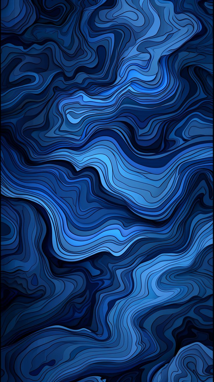 an abstract blue background with wavy lines