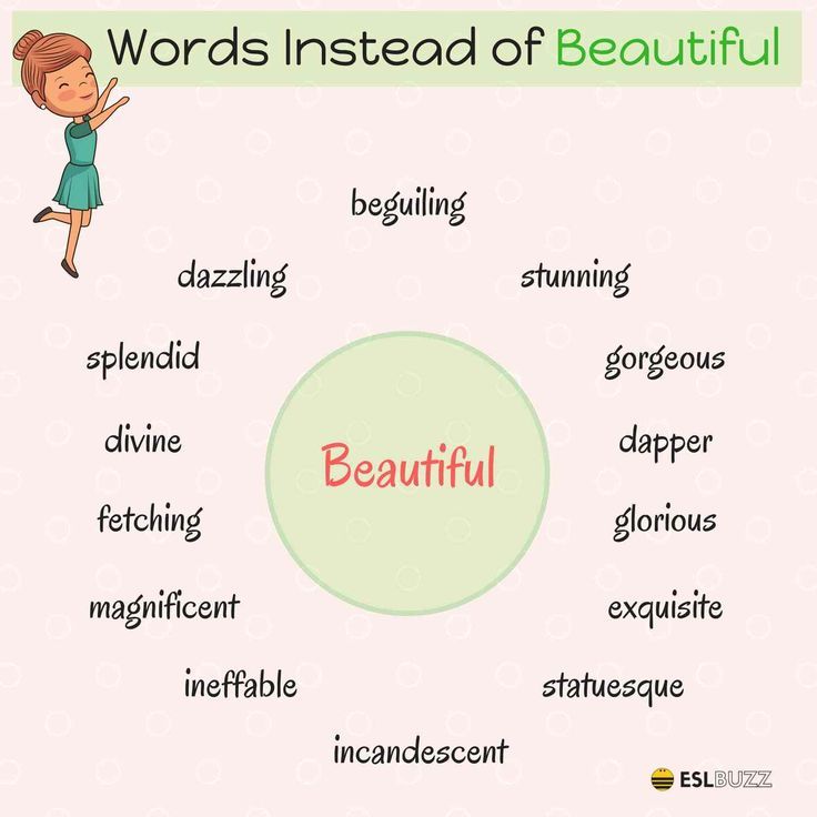 the words instead of beautiful are arranged in a circle with an image of a woman