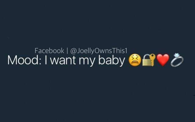 an image of the text that says mood i want my baby to be on facebook