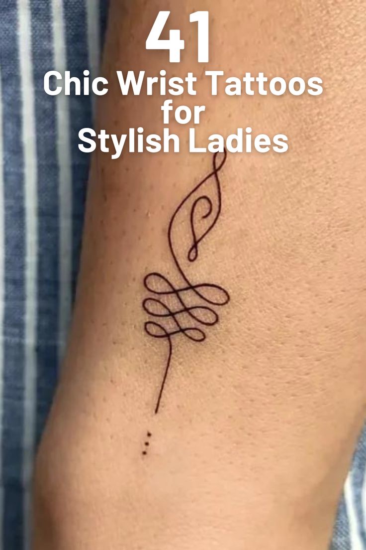 a woman's tattoo with the words, chic wrist tattoos for stylish ladies