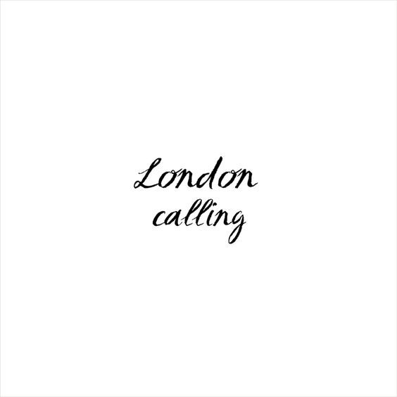 the words london eating written in black ink