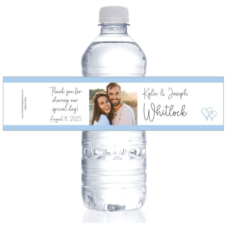 WB15 - Wedding Photo Water Bottle Labels Wedding Photo Water Bottle Labels wa401 Wedding Water Bottle Labels, Water Bottle Labels Birthday, Custom Bottle Labels, Wedding Bottle Labels, Photo Water, Water Bottle Labels Wedding, Wedding Water Bottles, Mineral Water Bottle, Wedding Champagne Glasses