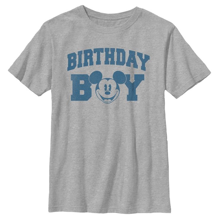 Who knew that dressing "mousey" could be so cute!? Celebrate your special day and Walt Disney's most iconic characters with this officially licensed Disney Mickey Mouse & Friends Birthday Boy Happy Face Boys' Graphic T-Shirt! This unique tee reads: "Birthday Boy" in varsity blue lettering with Mickey's smiling face as the letter 'o' across the front. This new Mickey & Friends apparel is sure to make your special day memorable and bring a smile to your face! Boys Graphic Tee, Friends Birthday, Smiling Face, Mickey Mouse And Friends, Birthday Boy, Happy Face, Mickey And Friends, Letter S, Iconic Characters