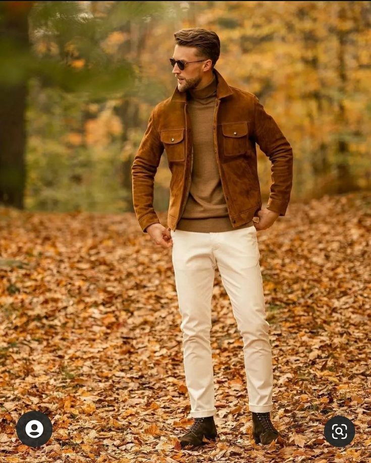 Brown Suede Jacket Outfit Men, Cognac Pants Outfit, Brown Suede Jacket Outfit, Brown Jacket Outfit, Quilted Jacket Outfit, Suede Jacket Outfit, Brown Suede Jacket, Stylish Mens Fashion, Gents Fashion