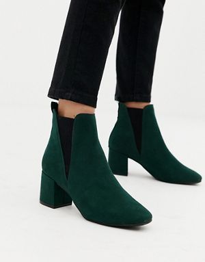 Dark Green Boots, Boots Outfit Ankle, High Boots Outfit, Low Heel Ankle Boots, Green Boots, Women Shoes Online, Block Heel Boots, Sugar Rush, Biker Boots