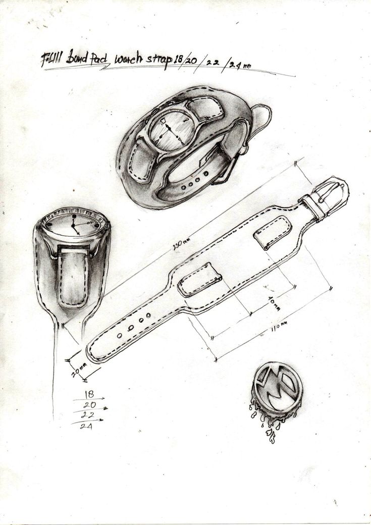 a drawing of some type of watch