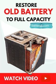 an old battery is shown with the caption below