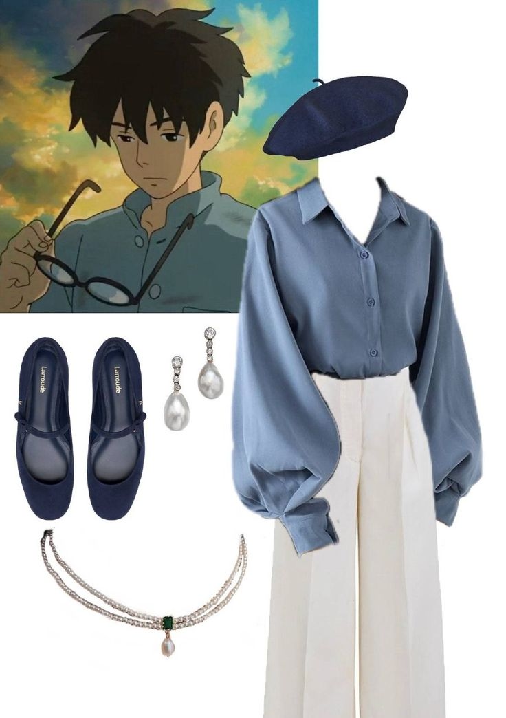 Howl Pendragon Inspired Outfit, Ghiblicore Aesthetic Outfit, Studio Ghibli Outfits Aesthetic, Boba Outfit, Studio Ghibli Inspired Outfits, Ghiblicore Outfits, Ghibli Inspired Outfits, Studio Ghibli Outfits, Ghibli Outfits