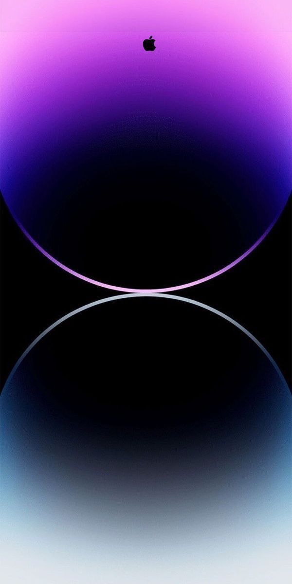 an apple logo is shown on the back of this iphone wallpaper, which appears to be blue and purple