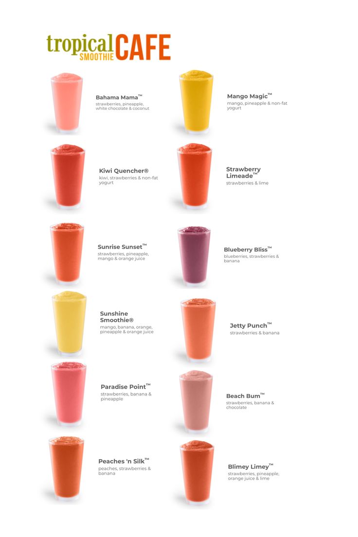 the different colors of plastic cups are shown in this poster, which is also labeled as tropical cafe