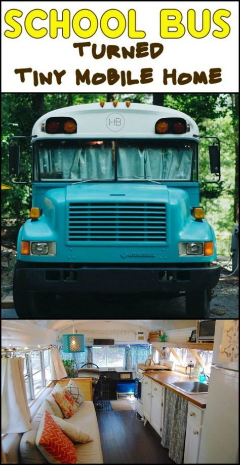 Take your tiny home with you!- This Couple Transformed a School Bus ...