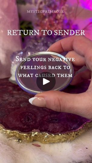 a person holding a ring with the words return to sender in front of them