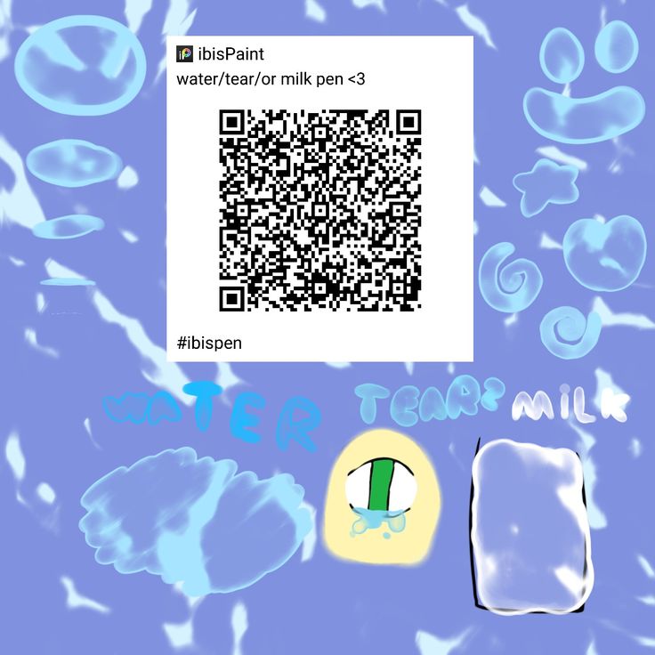 This is a brush for ibisPaint.
 To get it: you need to download this image or screenshot it, and go to ibisPaint x. Go to your brushes and tap the (...) in the top right corner  and click the "import brush QR code" and select the image, it will show up in your brushes and then you can use it! Ibispaint Water Brush, Water Ibis Paint Brush Code, Water Pen Ibispaint, Ocean Ibis Paint Brush, Water Brush Ibispaint, Paint Brush Drawing, Wave Brush, Water Brush, Brush Drawing