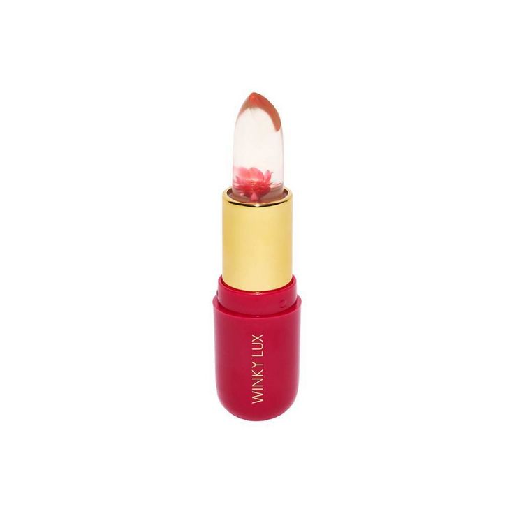 LIPS IN FULL BLOOM: A vegan pH lip stain that blossoms to a uniquely you shade of pink. Now blooming: the flower power that started it all! Our best-selling Flower Lip Balm is a vegan lip stain that glides on sheer then merges with your lips’ natural pH levels, creating a personalized shade of pink and leaving lips petal soft. The flower inside is a real chrysanthemum—making this a beautifully unique addition to your lip routine. Get To Know The Benefits • Color-changing technology uses skin’s p Winky Lux Flower Balm, Lip Routine, Jelly Lipstick, Lipstick Brush, Winky Lux, Makeup Accesories, Skin Care Quiz, Hydrating Lip Balm, Ph Levels