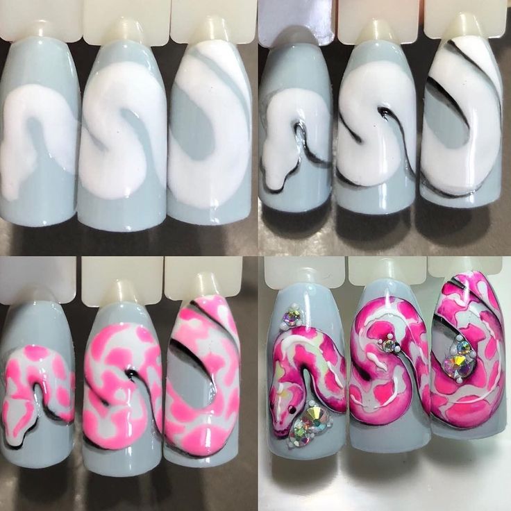 Nails Art Paso A Paso, Nail Art Step By Step, Add Me On Snap, Quick Nail Art, Crazy Nail Art, Animal Nail Art, Nail Painting, Nail Drawing, Gel Nails Diy