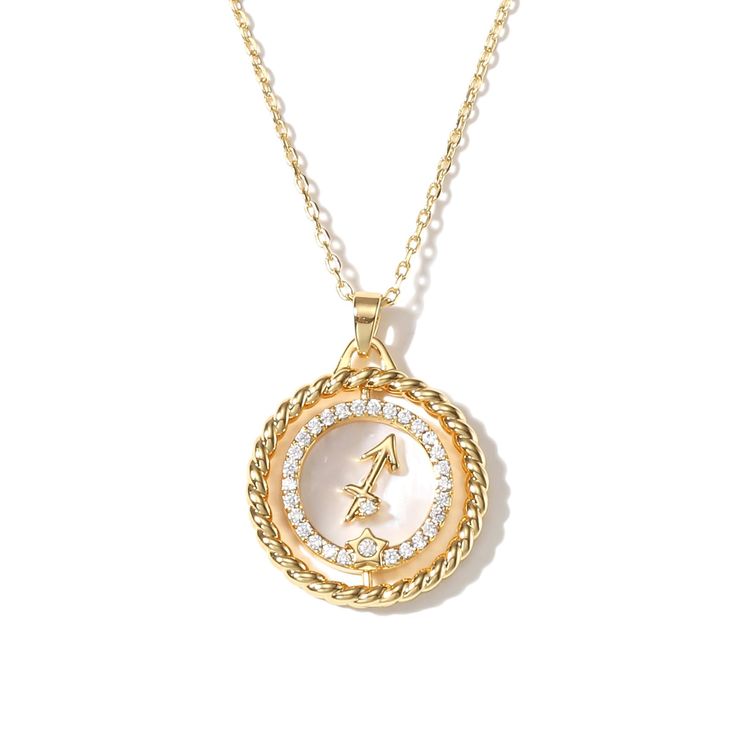 PRICES MAY VARY. ZODIAC NECKLACE DETAILS : Materials: 14K Gold on Brass, Shell, Cubic Zirconia. Measurements: Length: 17.72"(45.0cm) + Extender: 1.97"(5.0cm). Weight: 4.52g. ZODIAC NECKLACE DESIGN : This zodiac necklace features brass shells and is astrology-inspired. Our constellation necklace combines cosmic charm and timeless style, It's a unique gift that will make you shine. ZODIAC NECKLACE : Virgo necklace, Virgo necklace for women, Virgo constellation necklace, Aquarius necklace, zodiac n Gold Zodiac Sign Necklaces For Birthday, Gold Zodiac Sign Necklaces For Birthdays, Rose Gold Zodiac Sign Round Pendant Necklace, Rose Gold Zodiac Round Pendant Necklace, Gold Plated Zodiac Sign Necklaces For Gifts, Symbolic Zodiac Sign Jewelry For Birthday, Symbolic Zodiac Sign Jewelry For Birthdays, Anniversary Gold Plated Zodiac Sign Jewelry, Gold Zodiac Sign Jewelry