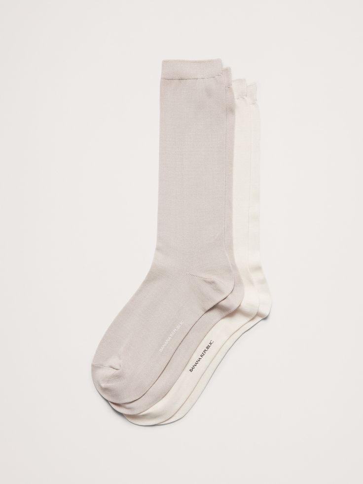 This luxurious sock is knitted from a blend of beautiful silk to make everyday feel more indulgent.  Set of 2.  Fits women's shoe sizes 6-10. Trouser Socks, Banana Republic, Women's Accessories, Socks, Style Inspiration, Trousers, Women Shoes, Silk, Clothes For Women