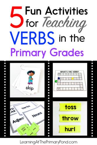 five fun activities for teaching the verbs in the primary and secondary school students to use