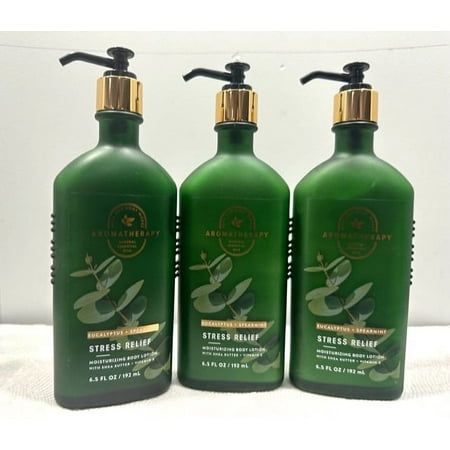 This package includes three (3) Bath & Body Works Aromatherapy Eucalyptus Spearmint Stress Relief Body Lotion of 6.5 fl oz each. Packaging may differ. Bath Body Works, Bath Body, Bath And Body Works, Body Works, Body Lotion, Aromatherapy, Bath And Body, Lotion, Personal Care