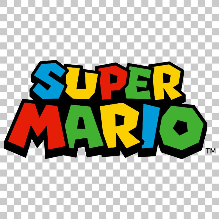 the logo for super mario on transparent background