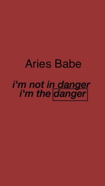 an image with the words aris babe i'm not in danger, i'm