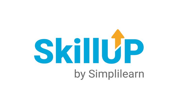 the logo for skill up by simplilearn, which features an arrow pointing to