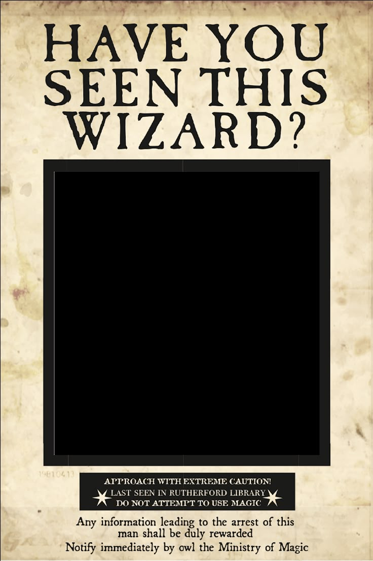 an old wanted poster with the words have you seen this wizard? in black and white