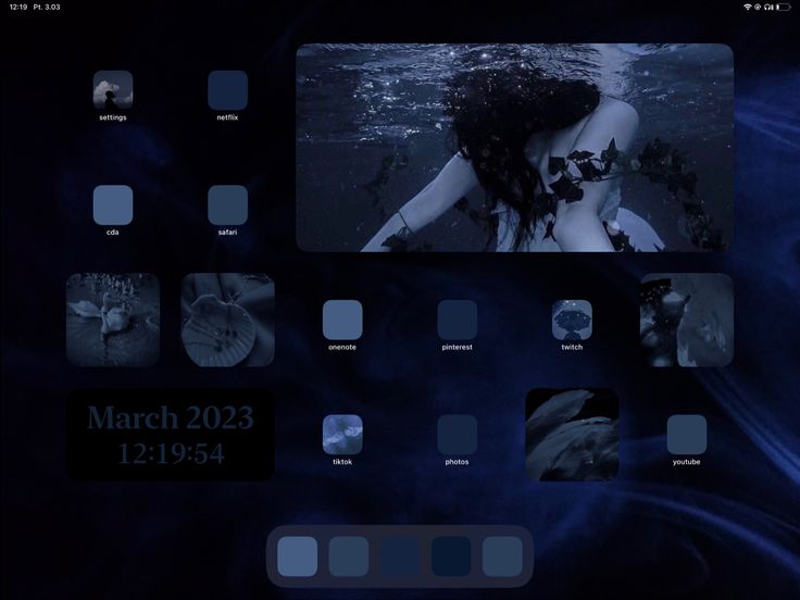 an image of a woman in the water with many images on her face and body