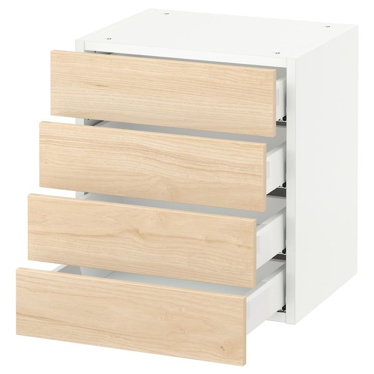 the drawers are made from wood and white