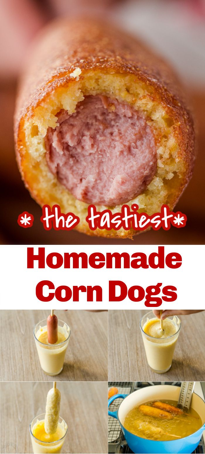 homemade corn dogs with mustard and ketchup