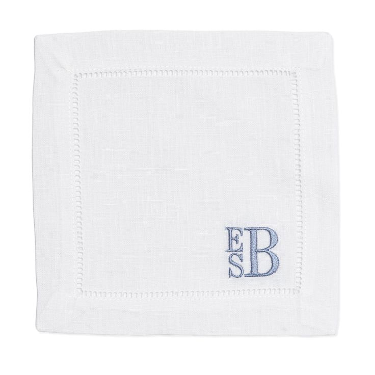 Embroidered Cocktail Napkins with Minimalist Stacked Monogram Embroidered Wedding Napkins, Wedding Crest Monogram, Embroidered Cocktail Napkins, Monogram Cocktail Napkins, Crest Monogram, Intimate Dinner, Linen Cocktail Napkins, Monogram Towels, Napkin Design