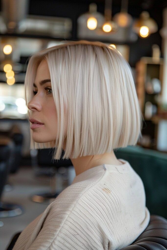 Bob Blonde Haircut, Short Blonde Straight Bob, Julianne Hough Hair Short Bob Long Pixie, Angled Blonde Bob, Short Blonde Bob With Fringe, Bob Haircuts Straight Hair, Blonde Micro Bob, Slanted Bob Haircut, Bob One Length