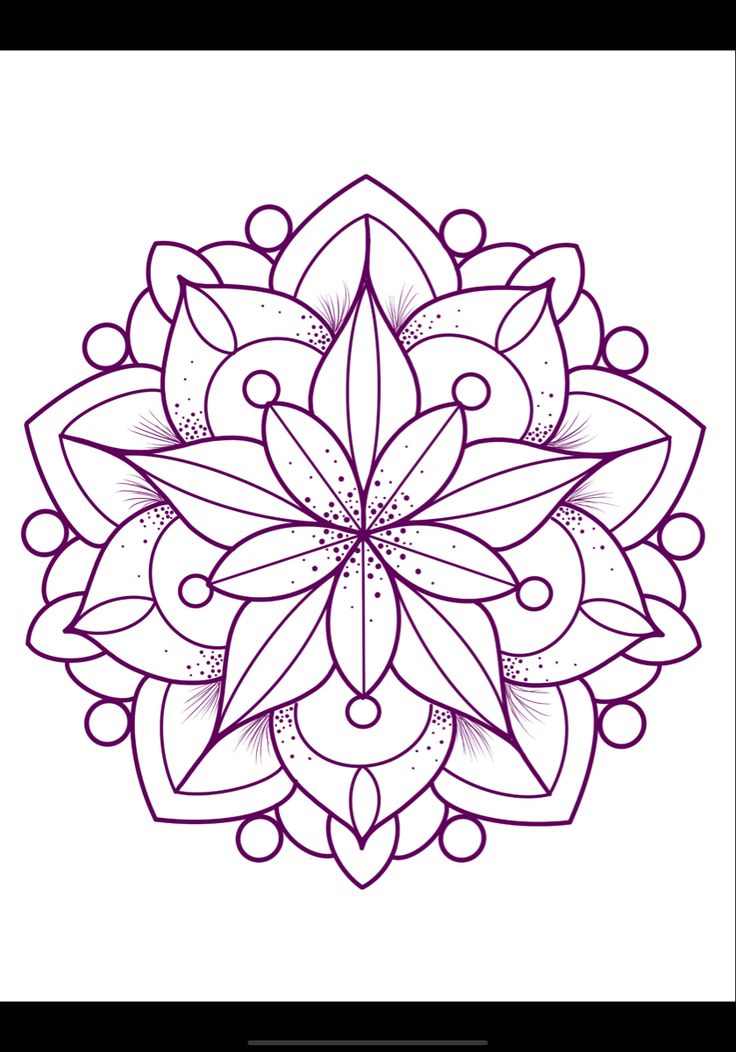 a purple and white drawing of a flower