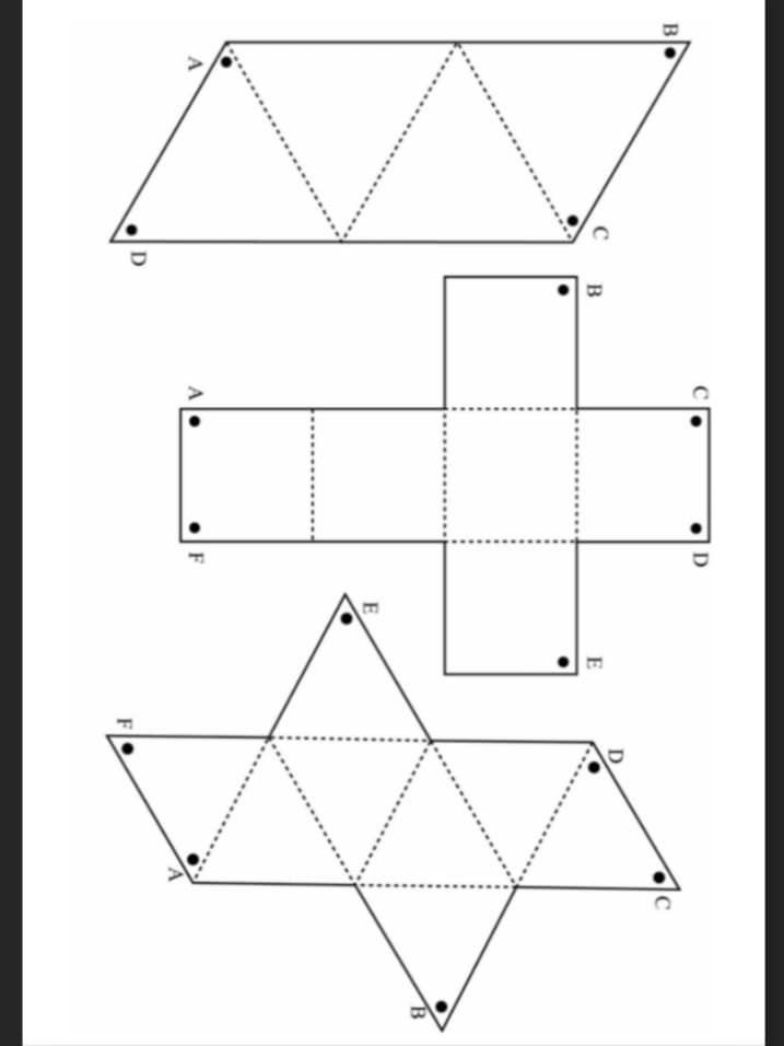 three different shapes that are shown in the same image, one is an upside down triangle and