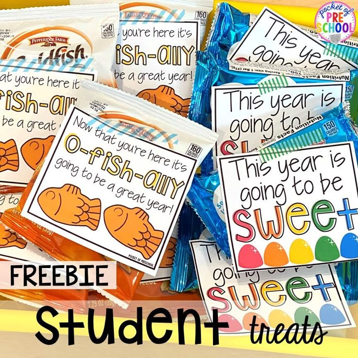 freebie student treats for students to use on their school lunchbox or in the classroom