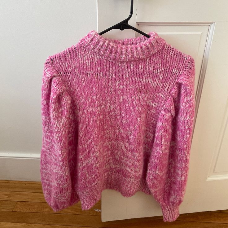 Pink And White. Size Us4 From Asos. New With Tag Asos Sweater, Turtleneck Tunic Sweater, Oversized Grey Sweater, Long Knit Sweater, Grey Turtleneck Sweater, Fluffy Sweater, Blue Knit Sweater, Ribbed Turtleneck Sweater, Plaid Sweater