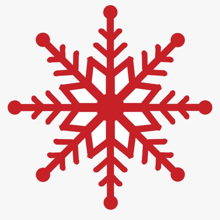 a red snowflake on a white background