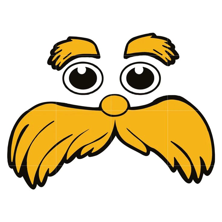 The Lorax Face Template