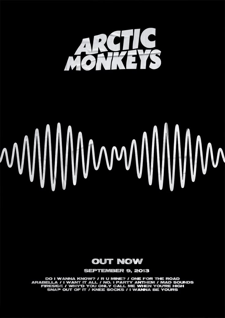 the arctic monkeys'out now poster